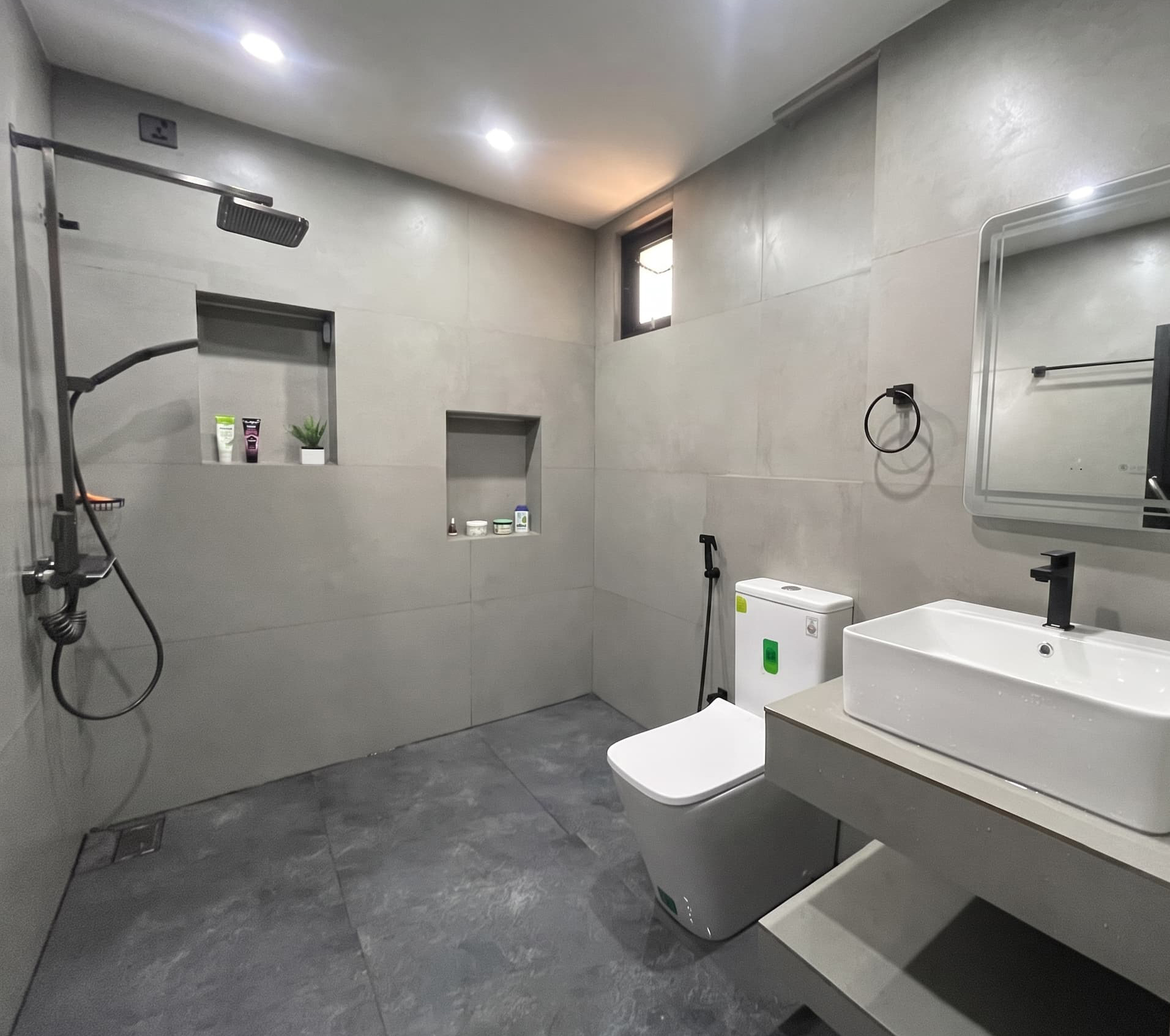 Bathroom renovation with premium tile work